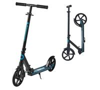 VEVOR Trottinette pour Enfants 8 Ans et Plus, Ados et Adultes, patinette à 2 Roues, Guidon réglable en Hauteur et Plateau antidérapant, Pliable et légère pour garçons et Filles à 100 kg, Noir et Bleu