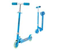 VEVOR Trottinette pour enfants à partir de 3 ans, patinette à 2 roues lumineuses, guidon réglable en hauteur, large plateau antidérapant, cadre léger et pliable pour garçons et filles à 50 kg, bleu