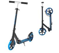 VEVOR Trottinette pour enfants de 8 ans et plus, ados et adultes, patinette à 2 roues, guidon réglable en hauteur et plateau antidérapant, cadre pliable et léger pour garçons et filles à 100 kg, bleu