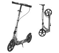 VEVOR Trottinette pour Enfants de 8 Ans et Plus, Ados et Adultes, patinette à 2 Roues, Guidon réglable en Hauteur et Plateau antidérapant, Cadre Pliable et léger pour garçons et Filles à 100 kg, Gris