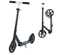 VEVOR Trottinette pour enfants de 8 ans et plus, ados et adultes, patinette à 2 roues, guidon réglable en hauteur et plateau antidérapant, cadre pliable et léger pour garçons et filles à 100 kg, noir