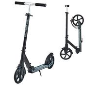 VEVOR Trottinette pour Enfants de 8 Ans et Plus, Ados et Adultes, patinette à 2 Roues, Guidon réglable en Hauteur et Plateau antidérapant, Cadre Pliable et léger pour garçons et Filles à 100 kg, Noir