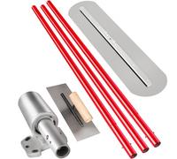 VEVOR Truelle de maçon 900x200 mm,Truelle De Béton en acier, maçonnerie 3 Poignées de 1.8 m de plâtrage Support Réglable de Plâtre Surface lisse Finition Lissage