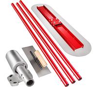 VEVOR Truelle de Maçon, Grande Taloche Couteau à Enduire avec 3 Poignées de 1.8 m, Spatule Pro 1200 mm Truelle de Finition (1200 * 300)