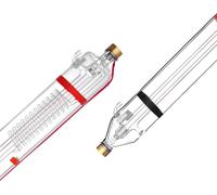 VEVOR Tube laser CO2 100 W, 57 pouces (1450 mm) de longueur, 3,1 pouces (80 mm) de diamètre Tube de découpe laser en verre borosilicaté avec tête métallique, 10 000 heures Fils précâblés