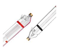 VEVOR Tube Laser CO2, 100 W, Tube de Gravure Laser en Verre Borosilicaté, Longueur 1450 mm, Diamètre Extérieur 80 mm, avec Tête en Métal, Fils Préconnectés, pour Machine de Découpe et de Gravure Laser