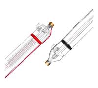 VEVOR Tube Laser CO2, 130 W, Tube de Gravure Laser en Verre Borosilicaté, Longueur 1650 mm, Diamètre Extérieur 80 mm, avec Tête en Métal, Fils Préconnectés, pour Machine de Découpe et de Gravure Laser
