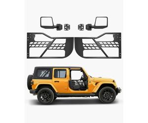 VEVOR Tube porte pour Jeep, 2 portes, porte tubulaire pour Jeep de style chasse avec charnières robustes, loquet OE et rétroviseurs, pour Jeep Wrangler JL 2018-2024 et Jeep Gladiator JT 2020-2024