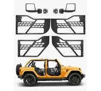 VEVOR Tube porte pour Jeep, 4 portes, porte tubulaire pour Jeep de style chasse, avec charnières robustes, loquet OE et rétroviseurs, pour Jeep Wrangler JL 2018-2024 et Jeep Gladiator JT 2020-2024