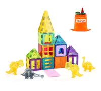 VEVOR Blocs de construction magnétiques pour enfants avec 4 dinosaures 56 PCS