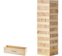 VEVOR Tumbling Tower, avec 54 pièces, hauteur 27 cm, pour 1 joueur ou plus, Tumbling Tower jeu familial pour fête intérieur/extérieur