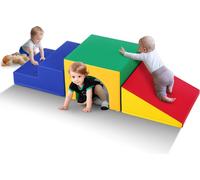 VEVOR Tunnel à escalader simple, Set de jeu pour jeunes enfants, Blocs à escalader en mousse pour jeunes enfants, Labyrinthe tunnel pour enfants avec escaliers et rampe, Intérieur pour jeunes enfants