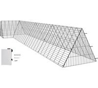 VEVOR Tunnel pour poules, 400 x 100 x 61,5 cm (L x l x H) Cage à poules pour la cour, tunnel pour poules portable pour l'extérieur avec cadre d'angle, enclos pour poulailler, convient aux poules, cana