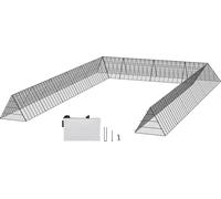 VEVOR Tunnel pour poules, 600 x 400 x 61,5 cm, poulailler pour la cour, enclos portable pour l'extérieur avec cadre d'angle, 2 ensembles, convient pour poules, canards, lapins