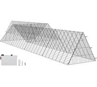 VEVOR Tunnel pour poules, 729 x 200 x 61,5 cm Poulailler pour la cour, enclos portable pour l'extérieur avec cadre d'angle, 2 ensembles, convient pour poules, canards, lapins