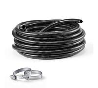 VEVOR Tuyau Aspiration Pompe 25 mm 25 m Tuyau Aspiration PVC Renforcé Noir | Pour Pompes de Piscine/à Filtre à Sable/Submersibles/Eaux Usées, 5 bar Max., Résistant à Éclatement avec Colliers de Serrage