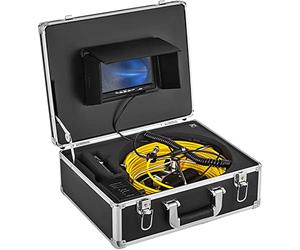 VEVOR Tuyau Caméra 20 m, Appareil-photo d'inspection LCD 9'' IP68, Serpent Moniteur 6 heures Sur Seule Charge Vidéo Industrielle d'Inspection Vision de Nuit Support d'Endoscope Boîte à Outils Portable