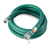 VEVOR Tuyau d'aspiration, 50,8 mm x 6,1 m, tuyau vert haute qualité, connecteurs de serrure à came, raccord en aluminium, convient à diverses pompes, pour traitement des eaux usées, transport de l'eau