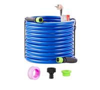 VEVOR Tuyau d'Eau Chauffant 22,9 m pour Camping-car, Tuyau d'Eau Potable Antigel jusqu'à -42,7 ℃, Autorégulation Automatique, Diamètre Intérieur de 16 mm avec Raccords Rapides, sans Plomb et sans BPA