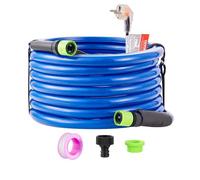 VEVOR Tuyau d'Eau Chauffant 7,6 m pour Camping-car, Tuyau d'Eau Potable Antigel jusqu'à -42,7 ℃, Autorégulation Automatique, Diamètre Intérieur de 16 mm avec Raccords Rapides, sans Plomb et sans BPA