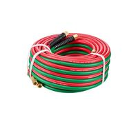 VEVOR Tuyau d'oxygène acétylène, 0,6 cm x 15,2 m, tuyau Oxy acétylène avec raccord de 9/16"-18 B, torche de soudage de 300 psi, double tuyau, compatible avec oxygène, acétylène, propane et autres gaz