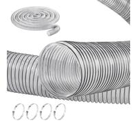 VEVOR Tuyau Flexible d'Aspiration de Collecte de Poussière, 10 cm x 15 m, PVC Épais, Transparent, avec Bobine de Fil, 4 Colliers de Serrage, Dépoussiérage pour Scie à Table, Raboteuse, Dégauchisseuse