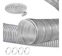 VEVOR Tuyau Flexible d'Aspiration de Collecte de Poussière, 10 cm x 15 m, PVC Épais, Transparent, avec Bobine de Fil, 4 Colliers de Serrage, Dépoussiérage pour Scie à Table, Raboteuse, Dégauchisseuse
