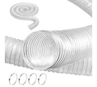 VEVOR Tuyau Flexible d'Aspiration de Collecte de Poussière, 63 mm x 3 m, PVC Épais, Transparent, avec Bobine de Fil, 4 Colliers de Serrage, Dépoussiérage pour Scie à Table, Raboteuse, Dégauchisseuse
