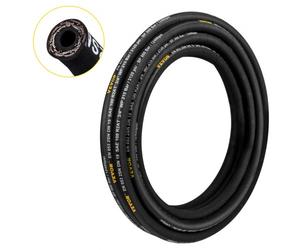 VEVOR Tuyau Hydraulique 1/4" x 100 m, Tuyau d'Essence 5800 PSI, Durite de Carburant en Caoutchouc Résistant avec 2 Tresses en Fil d'Acier, Durite de Carburant -20 à 140 ℃, Transférer Huile Hydraulique