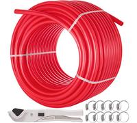 VEVOR Tuyau Pex de 2,5 cm 91,4 m en PEX non barrière pour eau rayonnante Pex-B,2,5 cm sans barrière/90 pieds/rouge