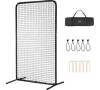VEVOR Type I pour cage de batte 1220 x 910 x 2130 mm Parapluie de sécurité pour baseball et softball Protection du corps Parapluie de frappe portable avec sac de transport & piquets de sol, filet de p