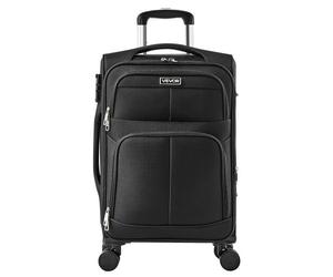 VEVOR Valise souple extensible avec roulettes pivotantes, bagage cabine souple de 50,8 cm, en tissu Oxford sergé, sac de bagage léger en soute avec poche zippée extensible et cadenas TSA, noir