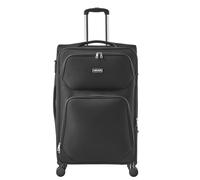 VEVOR Valise souple extensible bagage cabine 71 cm à roulettes pivotantes noir