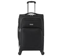 VEVOR Bagage souple extensible Valise de voyage avec roues Spinner (400 x 300 x 695 mm), valise en tissu Bagage à main avec poche zippée extensible & serrure TSA Valisette de voyage à main noire