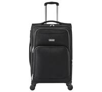 VEVOR Bagage souple extensible Valise de voyage avec roues Spinner (400 x 300 x 695 mm), valise en tissu Bagage à main avec poche zippée extensible & serrure TSA Valisette de voyage à main noire