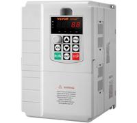 VEVOR Variateur de Fréquence 7,5 kW Convertisseur de Fréquence 10 CV 34 A 0-400 Hz VFD avec Entrée Monophasé, Sortie Triphasé, Contrôle de Vitesse, Refroidissement Rapide, pour Moteurs de Machine