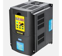 VEVOR Variateur de Fréquence Variable 4 kW, 5,5 HP Volume d'Air Élevé VFD Inverseur Transformateur Monophasé Triphasé, CNC Régulateur pour Moteur Machine Commande de Vitesse Blanc
