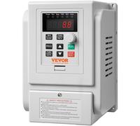 VEVOR Variateur de Fréquence 4 kW Convertisseur de Fréquence 5 CV 18 A 0-400 Hz VFD avec Entrée Monophasé Sortie Triphasé Régulateur Contrôle de Vitesse Refroidissement Rapide pour Moteur de Machines