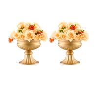 VEVOR Vase de Mariage, Lot de 10, Supports de Fleurs de Mariage de 16 cm de Haut, Vase Or en métal pour Centre de Table pour Tables, dîner de Mariage, cérémonie, Anniversaire, événement, décoration