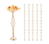 VEVOR Vase de mariage, lot de 20, supports de fleurs de mariage de 58 cm de haut, vase or en métal pour centre de table pour tables, dîner de mariage, cérémonie d'anniversaire, décoration d'événement
