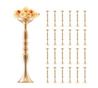 VEVOR Vase de Mariage, Lot de 24, Supports de Fleurs de Mariage de 50 cm de Haut, Vase Or en métal pour Centre de Table pour Tables, dîner de Mariage, cérémonie d'anniversaire, décoration d'événement