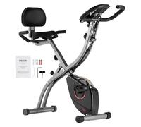 VEVOR Vélo d’Appartement Pliable, Vélo d'Exercice d’Intérieur, Vélo Stationnaire à Résistance Magnétique Réglable, Coussin de Siège Confortable et Moniteur LCD, pour Fitness Entraînement à Domicile