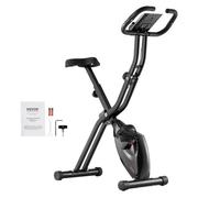 VEVOR Vélo d’Appartement Pliable, Vélo d'Exercice d’Intérieur, Vélo Stationnaire Vertical Résistance Magnétique Réglable, Coussin de Siège Confortable, Moniteur LCD, pour Fitness Entraînement Domicile