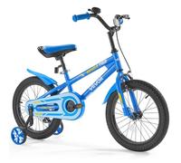 VEVOR Vélo Enfant 100-130 cm, Style BMX, avec Roues Stabilisatrices Amovibles, Selle Réglable, Facile à Monter, Frein à Main et à Pied, Vélo pour Tout-Petits, Garçons, Filles, Débutants 4-8 Ans, Bleu