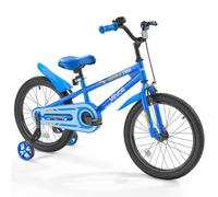 VEVOR Vélo Enfant 110-140 cm, Style BMX, avec Roues Stabilisatrices Amovibles, Selle Réglable, Facile à Monter, Frein à Main et à Pied, Vélo pour Tout-petits, Garçons, Filles, Débutants 5-10 Ans, Bleu