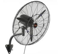 VEVOR Ventilateur brumisateur mural, 61,6 cm, ventilateur industriel oscillant étanche, 3 vitesses, 7000 CFM, ventilateur commercial ou résidentiel pour refroidissement entrepôt, serre, atelier, noir