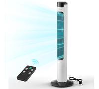 VEVOR Ventilateur Colonne, Ventilateur Tour Oscillant à 50°, avec Télécommande, Commande Tactile, 3 Vitesses et 3 Modes, Minuterie 7,5 h, Vitesse d'Air 4,2 m/s, pour Salon, Bureau et Chambre, Blanc