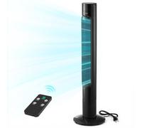 VEVOR Ventilateur Colonne, Ventilateur Tour Oscillant à 50°, avec Télécommande, Commande Tactile, 3 Vitesses et 3 Modes, Minuterie 7,5 h, Vitesse d'Air 4,2 m/s, pour Salon, Chambre et Bureau, Noir