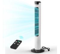VEVOR Ventilateur Colonne, Ventilateur Tour Oscillant à 50°, avec Télécommande, Commande Tactile, 3 Vitesses et 3 Modes, Minuterie 7,5 h, Vitesse d'Air 4,2 m/s, pour Salon, Bureau et Chambre, Blanc