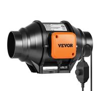 VEVOR Ventilateur extracteur de conduit ligne 102mm contrôle vitesse variable CA
